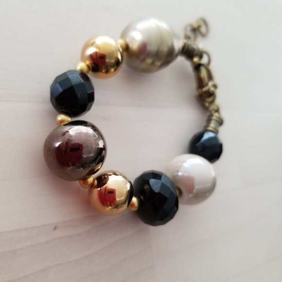 Majorca Pearl, Swarovski Crystal, and Greek Ceramic Bead Bracelet - Picture 2 of 6